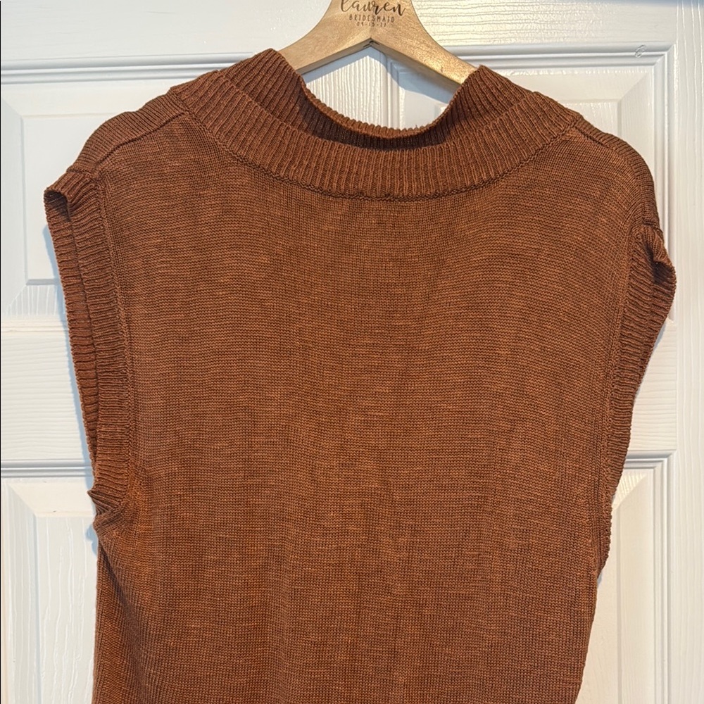 Free People Rust Sleeveless Knit Vest - Picture 12 of 13